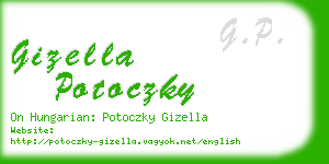 gizella potoczky business card